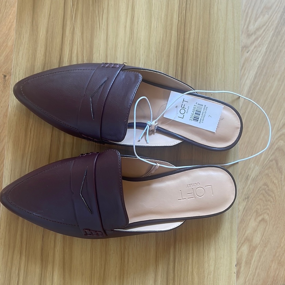 Burgundy mules